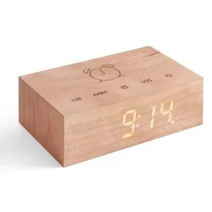 Gingko Flip Click Clock Cherry( kersenhout)  G003C15