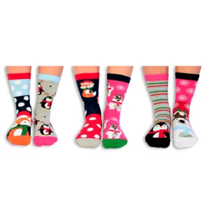 Kerstsokken Dames Mistletoes Mismatched Cadeaudoos 37 -42