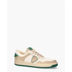 Philippe Model Lyon Recycle Mixage Wit/Beige/Groen Herensneakers