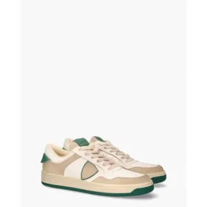 Philippe Model Lyon Recycle Mixage Wit/Beige/Groen Herensneakers