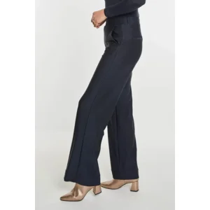 Para Mi Dames broek: Mira ( Elastic ) Twill Jersey Navy ( donker blauw) ( PARA.328 )