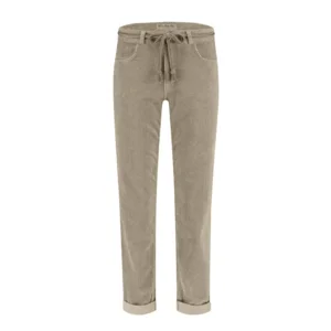 Para Mi Dames broek: Bobby, Vintage Corduroy, Beige Marble, ( Ribfluweel ) ( PARA.330 )