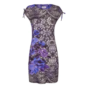 Ringella -  Blue Roses – Beach Dress – 0221046 – Black Flower