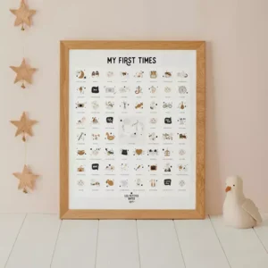 Les Petites Dates My First Times Baby Poster met Stempel