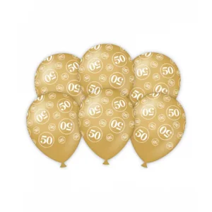 Ballonnen - 50 jaar - Goud Jubileum - 30cm - 6st.