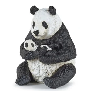 Speelfiguur - Bosdier - Panda - Met jong - Zittend