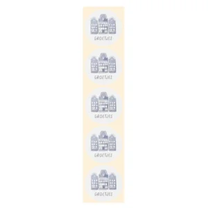 Stickers - Hollandse huisjes - Rond - 4cm - 100st. - DBLS058