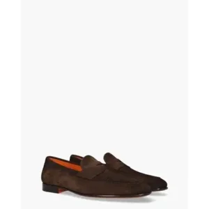 Santoni 19044 Donkerbruin Herenloafers