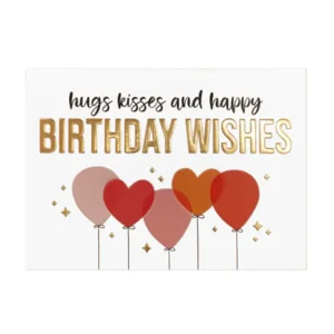 Kaart - Daisy - Hugs kisses and happy birthday wishes - DSY053-A