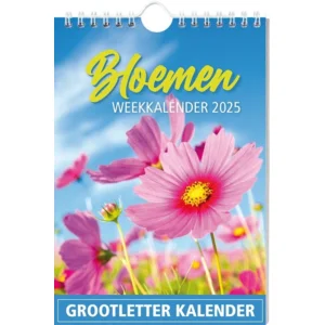 Week kalender - 2025 - Grootletter - Bloemen