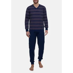 Gotzburg Heren Pyjama: Badstof, Blauw ( GOT.69 )