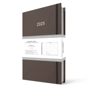 Agenda - 2025 - Thuiswerkagenda - Bruin - A5 formaat - 14,8x21cm
