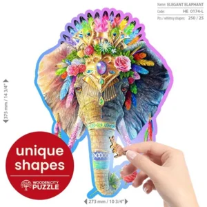 Puzzel - Elegante olifant- Hout - 250st.