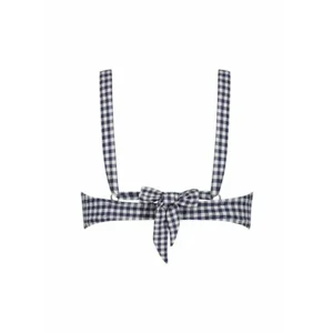 Cyell Gingham strapless voorgevormde bikini in blauw en wit