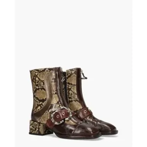 Noa Harmon Violeta Slangenprint/Donkerpaars Dames Enkelboots