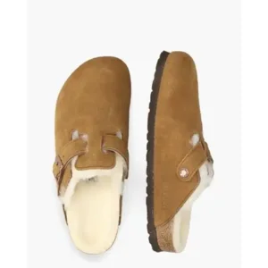 Birkenstock Boston VL/Shearling Mink Damesslippers