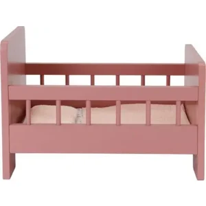 Bed - Poppenbed - Roze - 43x27,5cm - Incl. textiel