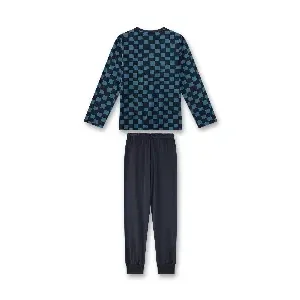 Sanetta Pyjama Jongens: carree motief, 100% Katoen( SAN.135 )