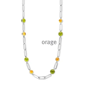 Orage ketting AT236 geel groen