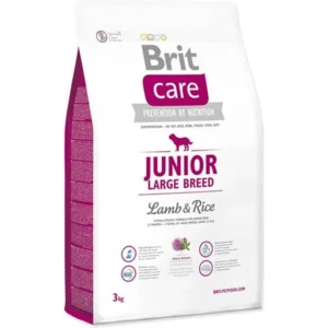 Brit Care - Hondenvoer - Junior - Grote Rassen vanaf 3 maanden - Lam - Rijst - Hypoallergeen - 3KG - 1ST