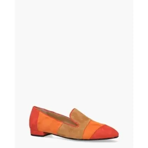 Marcos Rood/Oranje/Bruin Damesloafers