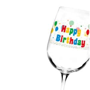 Wijnglas - Happy birthday - 0,5L - 21,8cm - In doosje