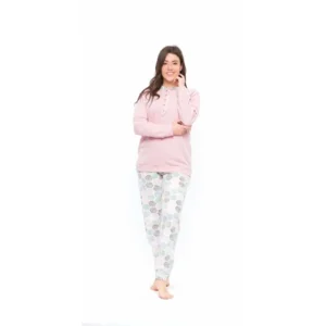 Gary Dames pyjama: Punto Milano ( zeer warm ) roze ( GARY.92 )