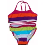 Name it Zummer mini/kids bikini strepen (Fuchsia)