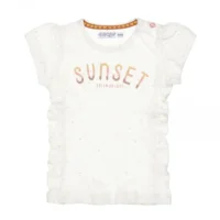 Dirkje Meisjes Shortsleeve Tshirt Sunset White