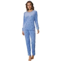 Pastunette Pyjama Dames: Licht blauw, Velours ( PAS.66 )