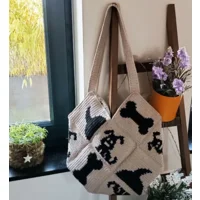 Handmade Gehaakte Tote Bag – Hondenpatroon