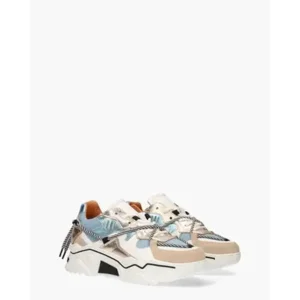 DWRS Label Jupiter Denim Beige/Blauw Damessneakers