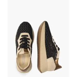 Softwaves Alegria Beige/Zwart Damessneakers