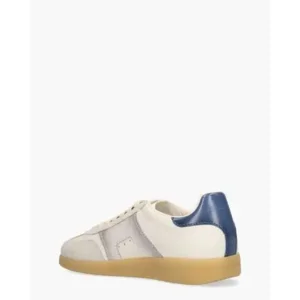 Santoni 21965 Off-White/Grijs/Blauw Herensneakers