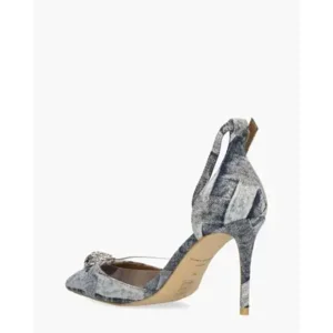 Kurt Geiger Belgravia Vinyl High Jeansblauw Damespumps