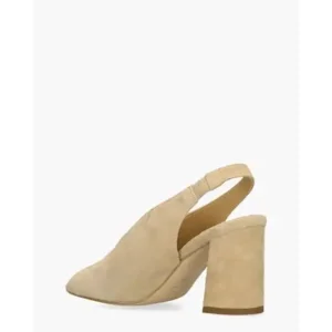 Di Lauro Rosette Beige Dames Slingbackpumps