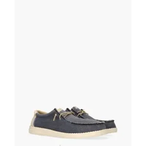 Hey Dude Wally Coastline Jute Blauw Heren Veterschoenen