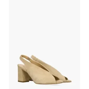 Di Lauro Rosette Beige Dames Slingbackpumps