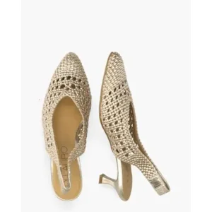 Di Lauro Wady Goud Dames Slingbackpumps