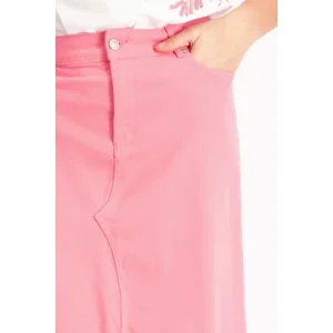 Signe Nature Dames rok: Rose, lang met split vooraan ( Signe.1269 )