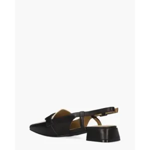 Di Lauro Wilicha Zwart/Off-White Dames Slingbackloafers