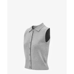 Lune Active Olly Sleeveless Cardi Lichtgrijs Damesvest