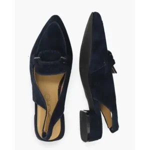 Di Lauro Wasima Donkerblauw Dames Slingbackloafers